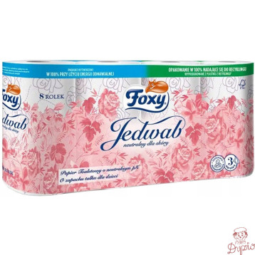 Papier toaletowy FOXY (8 rolek) JEDWAB 3 warstwy