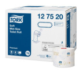 Papier toaletowy TORK T6 Premium Soft compact (27 rolek) biały 2w 90m 127520 celuloza+makulatura