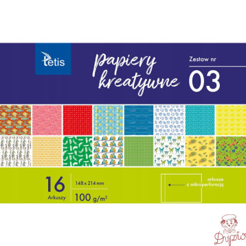 Zeszyt papierów kreatywnych A5 16k 100g KB029-03 TETIS