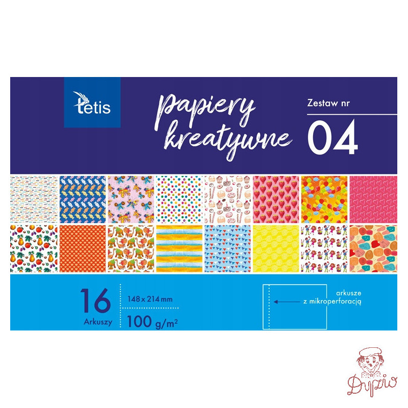 Zeszyt papierów kreatywnych A5 16k 100g KB029-04 TETIS