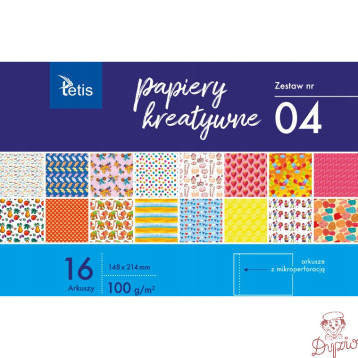 Zeszyt papierów kreatywnych A5 16k 100g KB029-04 TETIS