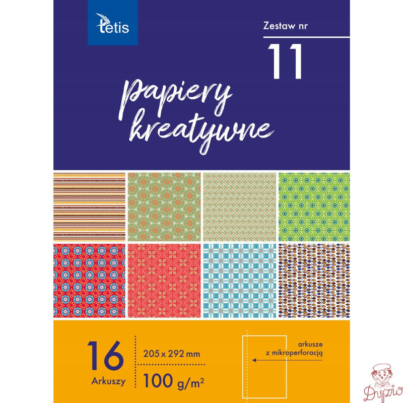 Zeszyt papierów kreatywnych A4 16k 100g KB030-11 TETIS