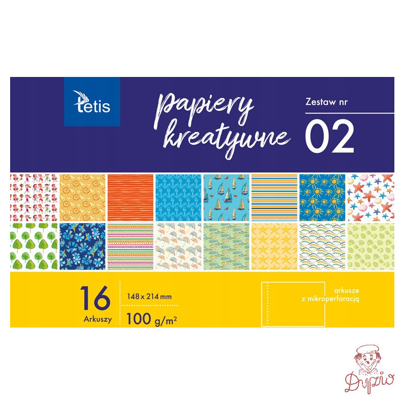 Zeszyt papierów kreatywnych A5 16k 100g KB029-02 TETIS