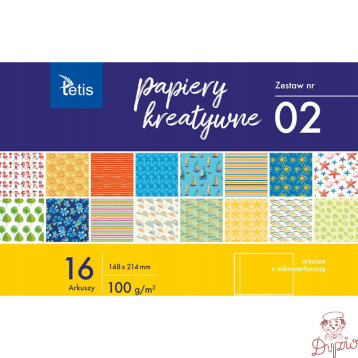 Zeszyt papierów kreatywnych A5 16k 100g KB029-02 TETIS