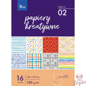 Zeszyt papierów kreatywnych A3 16k 100g KB031-02 TETIS