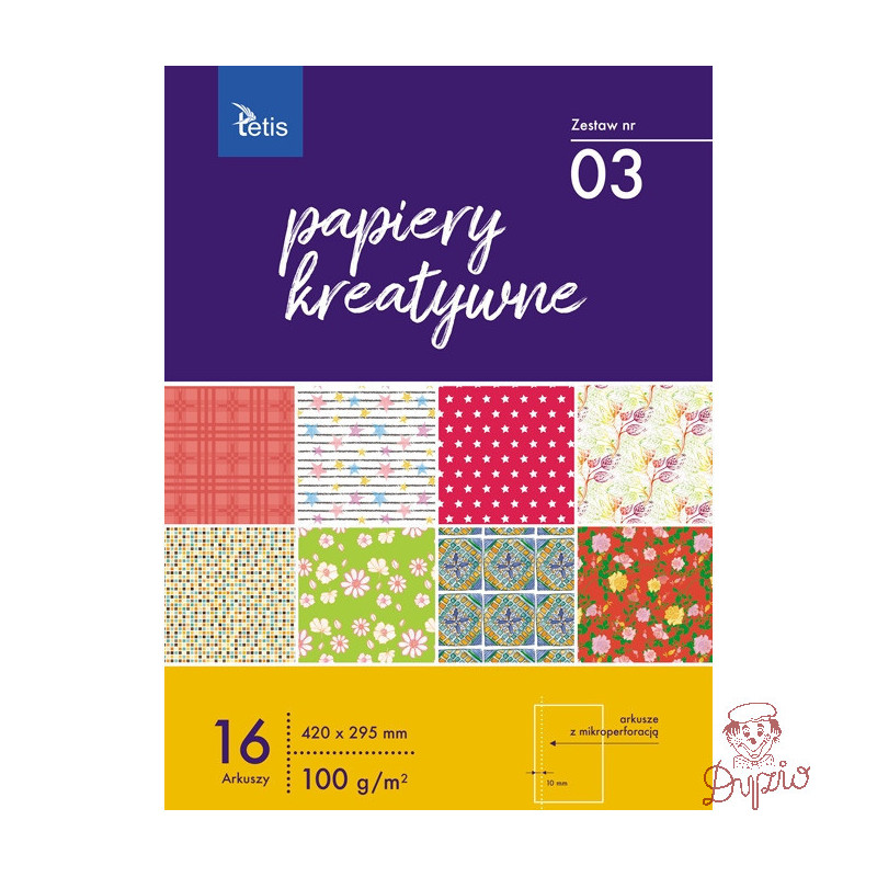 Zeszyt papierów kreatywnych A3 16k 100g KB031-03 TETIS