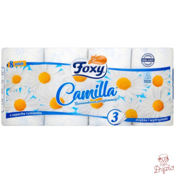 Papier toaletowy FOXY (8 rolek) CAMILLA rumiankowy 3 warstwy