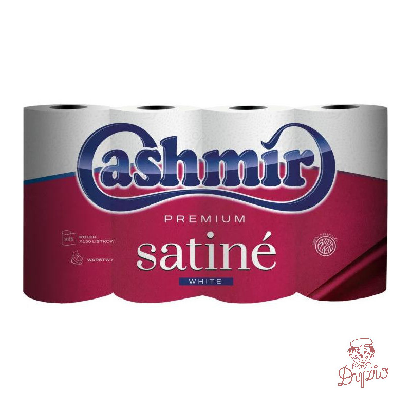 Papier toaletowy CASHMIR Satine Premium (8 rolek) 3 warstwy 150 listków 18m 100% celuloza