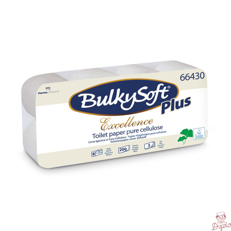 Papier toaletowy 3w 23m 200 listków (8rolek) celuloza 66430 BULKYSOFT Excellence