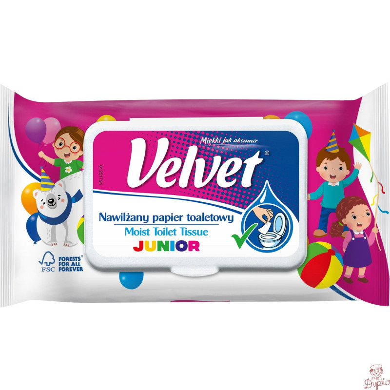 Papier toaletowy VELVET (48 listków) nawilżany Junior