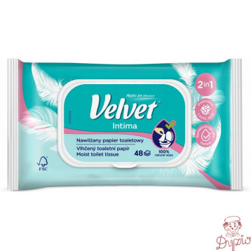 Papier toaletowy VELVET (48 listków) nawilżany Intima
