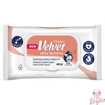 Papier toaletowy VELVET (48 listków) nawilżany Ultra Sensitive
