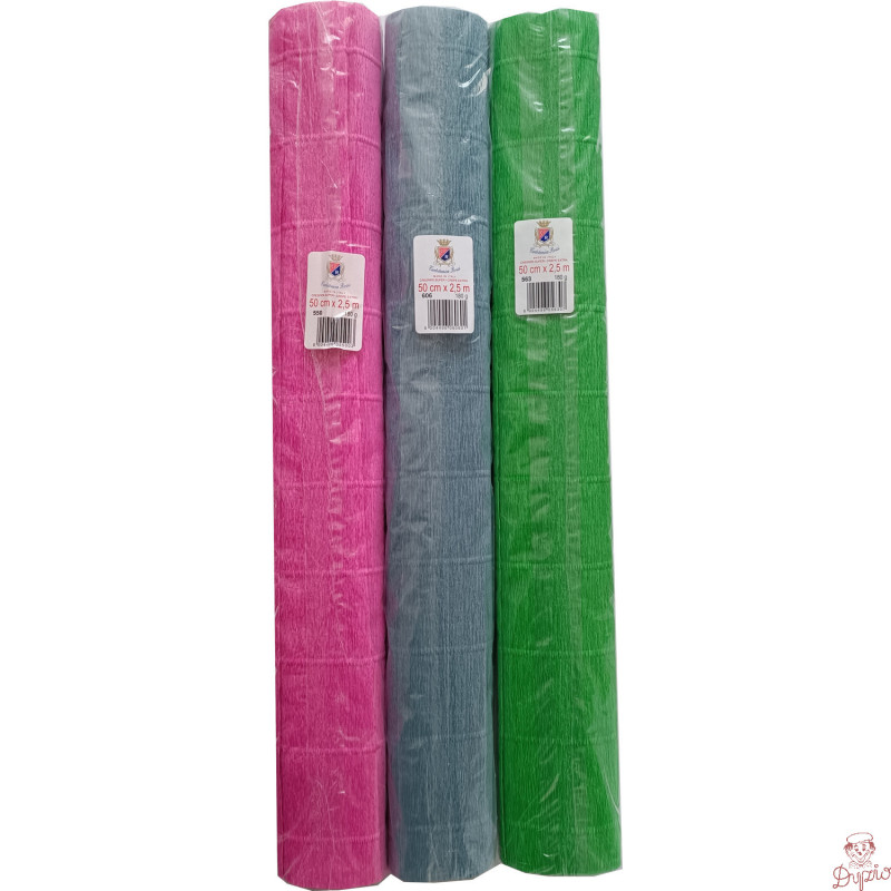 Bibuła karbowana 50x250 mix kolorów GIMAR