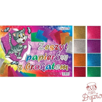 Zeszyt papierów kolorowych z brokatem B5 ZB-8 ALIGA