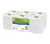 Papier toaletowy biały 100m 2w (12sztuk) makulatura ELLIS Ecoline 6262