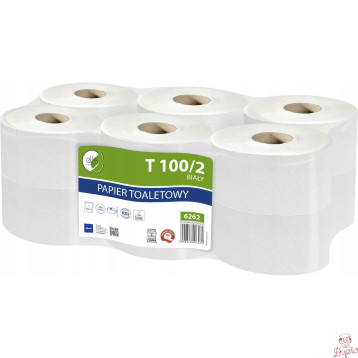 Papier toaletowy biały 100m 2w (12sztuk) makulatura ELLIS Ecoline 6262