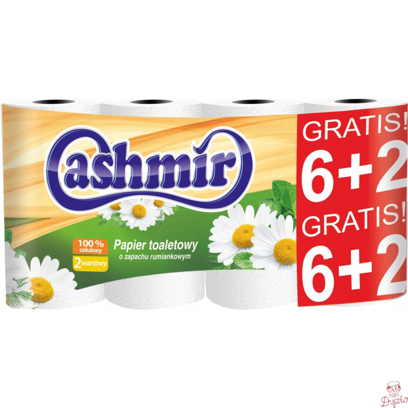 Papier toaletowy CASHMIR (6+2 rolki) rumianek 2w 100% celuloza 164852