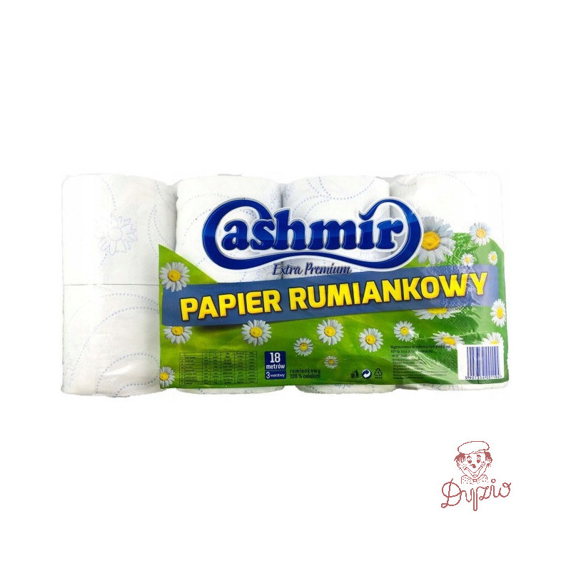 Papier toaletowy CASHMIR Extra Premium (8szt.) 3 warstwy rumianek 18m 224218
