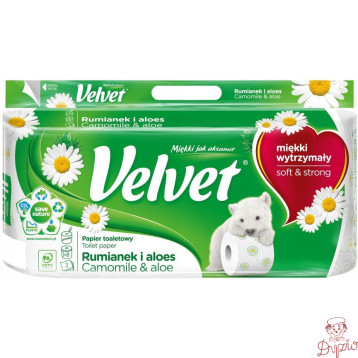 Papier toaletowy VELVET (8 rolek) 3 warstwy zapach RUMIANEK