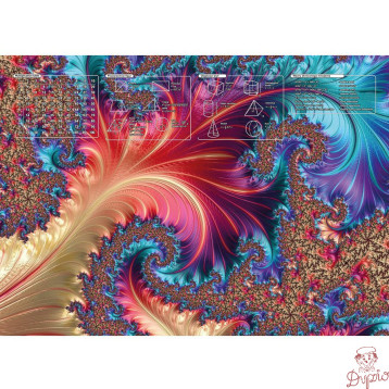 Mata na biurko z nadrukiem FRACTAL 580x415mm 318-0048-52 PANTA PLAST