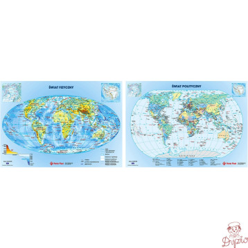 Podkład dwustronny MAPA ŚWIATA 0318-0051-99 PANTA PLAST 59x41.7