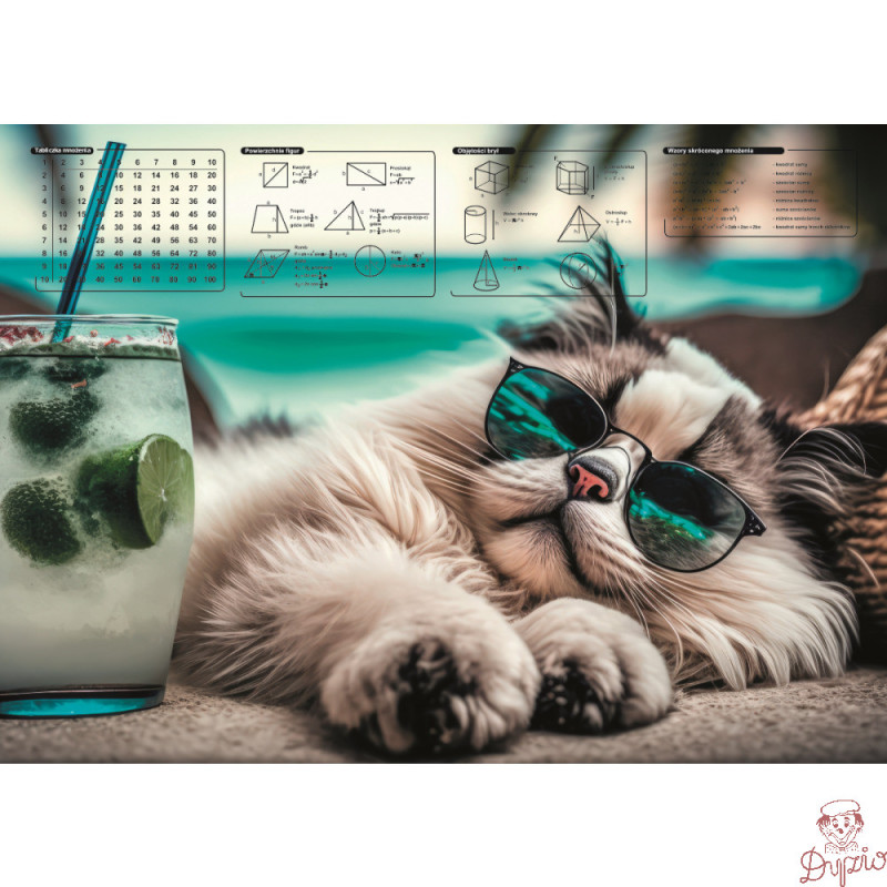 Mata na biurko z nadrukiem CHILLOUT CAT 0318-0048-46 PANTA PLAST
