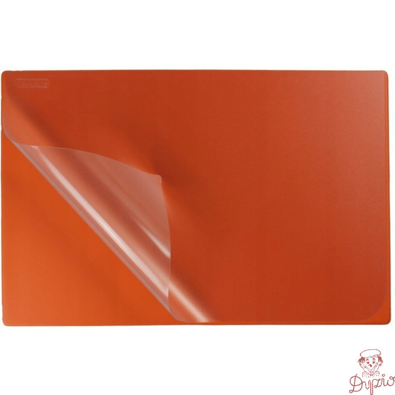 Podkładka na biurko z przezroczystą folią 38x58cm PVC pomarańczowa BIURFOL KPB-01-04