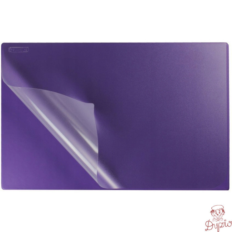 Podkładka na biurko z przezroczystą folią 38x58cm PVC fioletowa BIURFOL KPB-01-05
