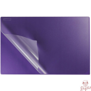 Podkładka na biurko z przezroczystą folią 38x58cm PVC fioletowa BIURFOL KPB-01-05