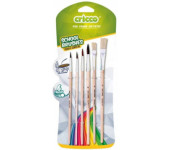 Pędzelki szkolne CRICCO 6sztuk,blister CR364B6