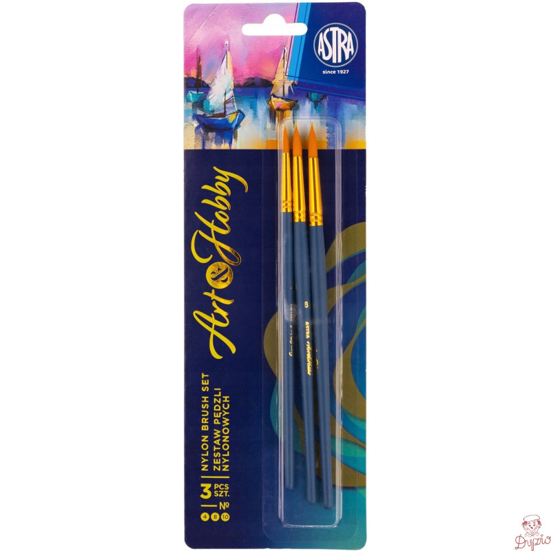 Zestaw pędzli nylonowych ASTRAPEN Art&Hobby 3szt. 315024010