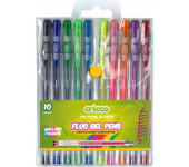Długopis żelowy fluorescencyjny CRICCO 10kolorów w etui CR816W10 BF