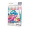 Pisak BRUSH SIGN PEN TWIN MANGA kpl.8szt. SESW30C-ST8MGPL PENTEL
