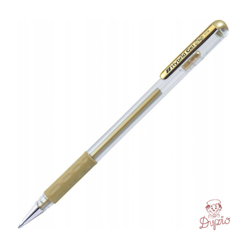 Pióro żelowe K118X złote PENTEL