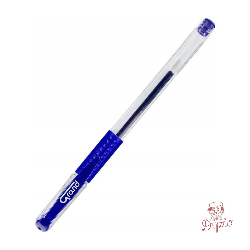 Pióro żelowe niebieskie GR101 do biura ergonomiczne 160-1027 GRAND