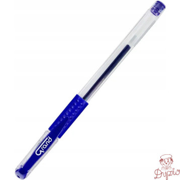 Pióro żelowe niebieskie GR101 do biura ergonomiczne 160-1027 GRAND