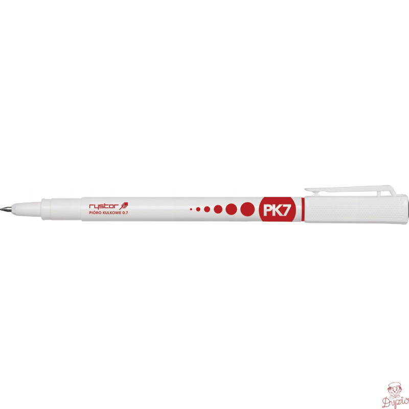 Pióro kulkowe 0.7mm PK07/A czerwone 404-001 RYSTOR