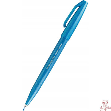 Pisak BRUSH SIGN PEN błękitny SES15C-S PENTEL