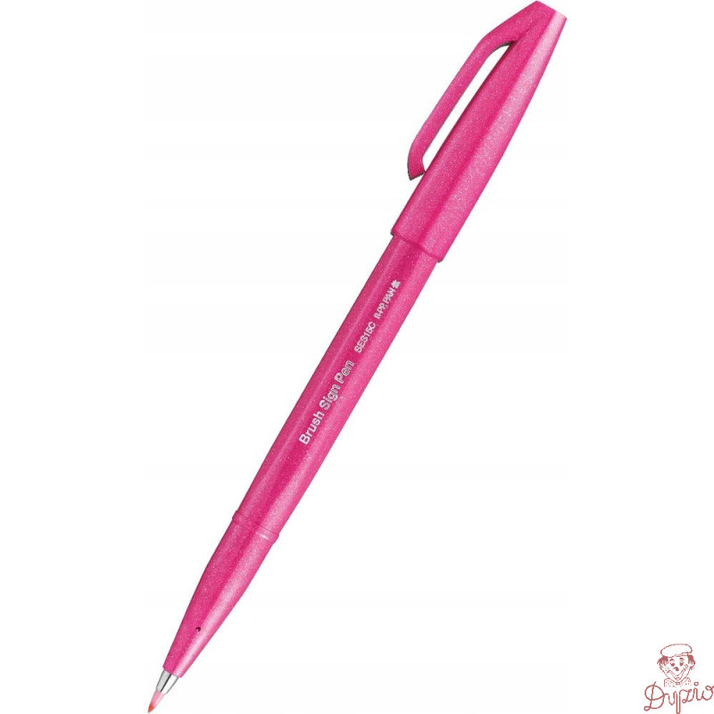 Pisak BRUSH SIGN PEN różowy SES15C-P PENTEL