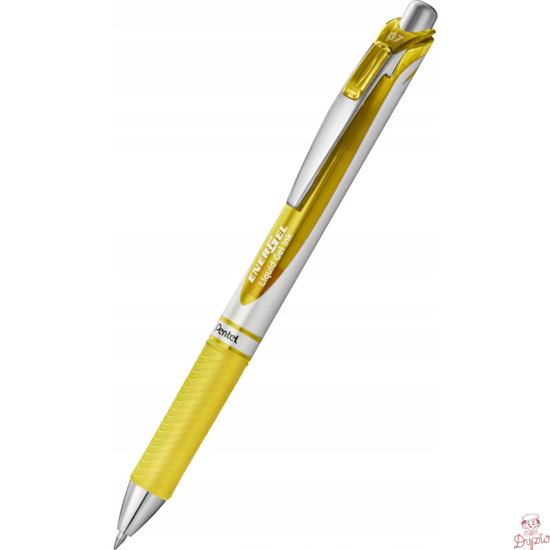 Pióro kulkowe ENERGEL BL77 żółte 0,7mm PENTEL