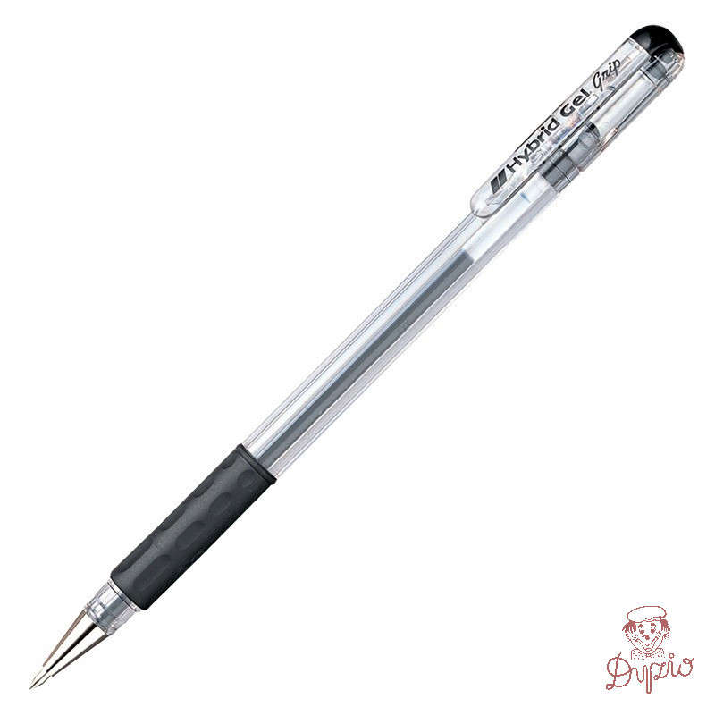 Pióro żelowe PENTEL K116 czarny z gumowym uchwytem Hybrid Gel Grip