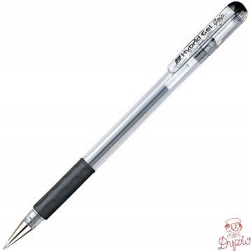 Pióro żelowe PENTEL K116 czarny z gumowym uchwytem Hybrid Gel Grip