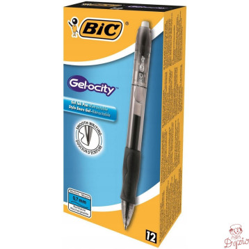 Pióro żelowe automatyczne Gelocity Gel czarny 829157 BIC