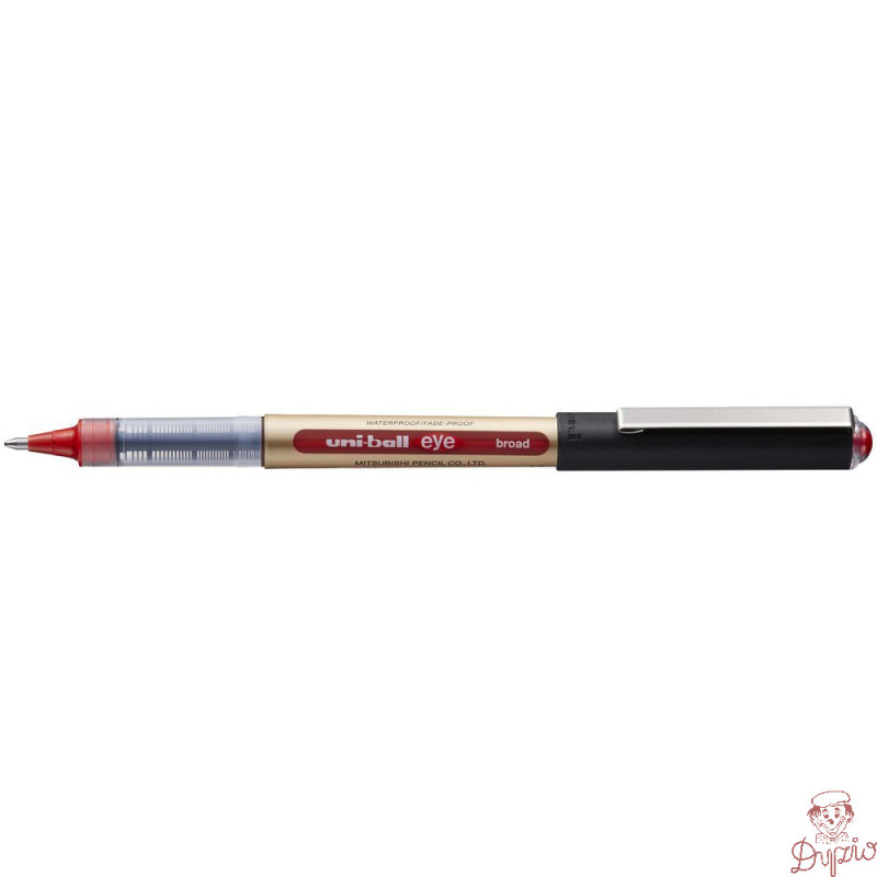 Pióro kulkowe 1mm UNI UB-150-10 czerwony obudowa złota