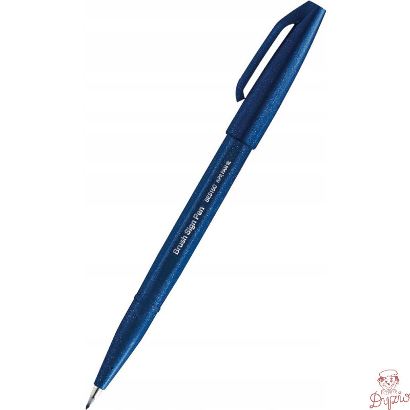 Pisak BRUSH SIGN PEN niebiesko-czarny SES15C-CAX PENTEL