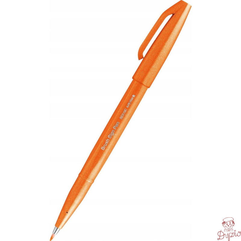 Pisak BRUSH SIGN PEN pomarańczowy SES15C-F PENTEL