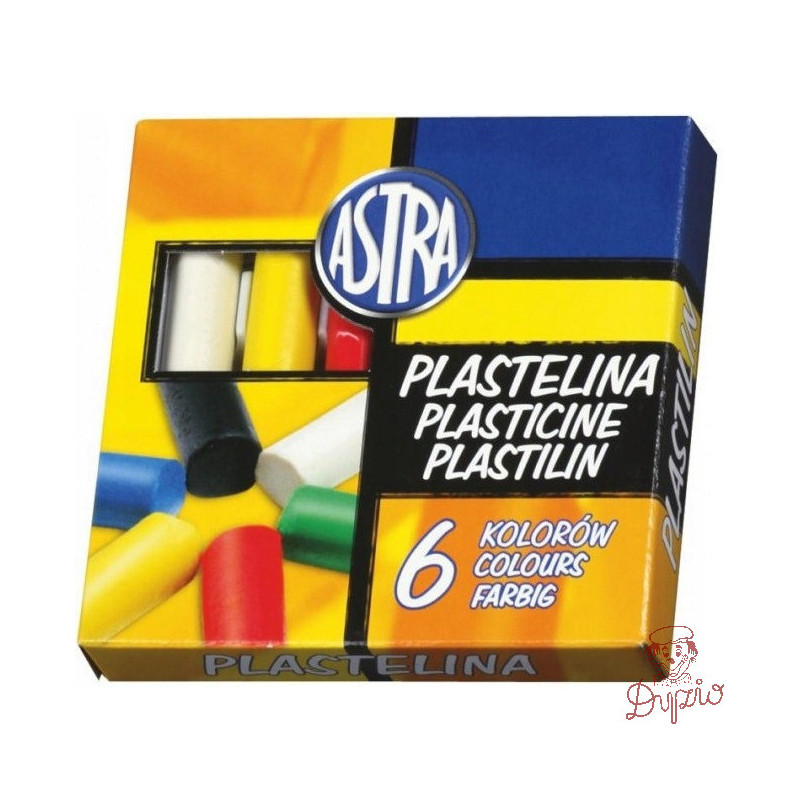 Plastelina szkolna dla dzieci zestaw 6 kolorów 83811905 ASTRA