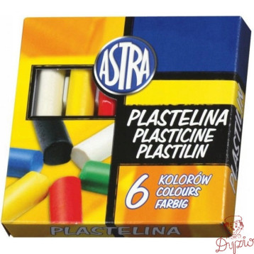 Plastelina szkolna dla dzieci zestaw 6 kolorów 83811905 ASTRA
