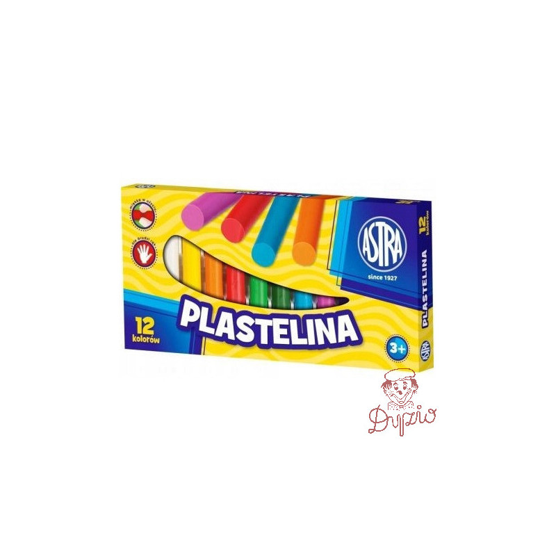Plastelina szkolna dla dzieci zestaw 12 kolorów 83813906 ASTRA