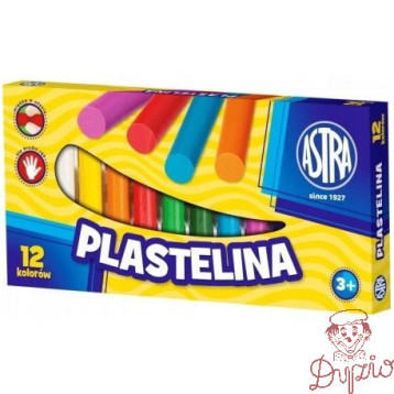 Plastelina szkolna dla dzieci zestaw 12 kolorów 83813906 ASTRA